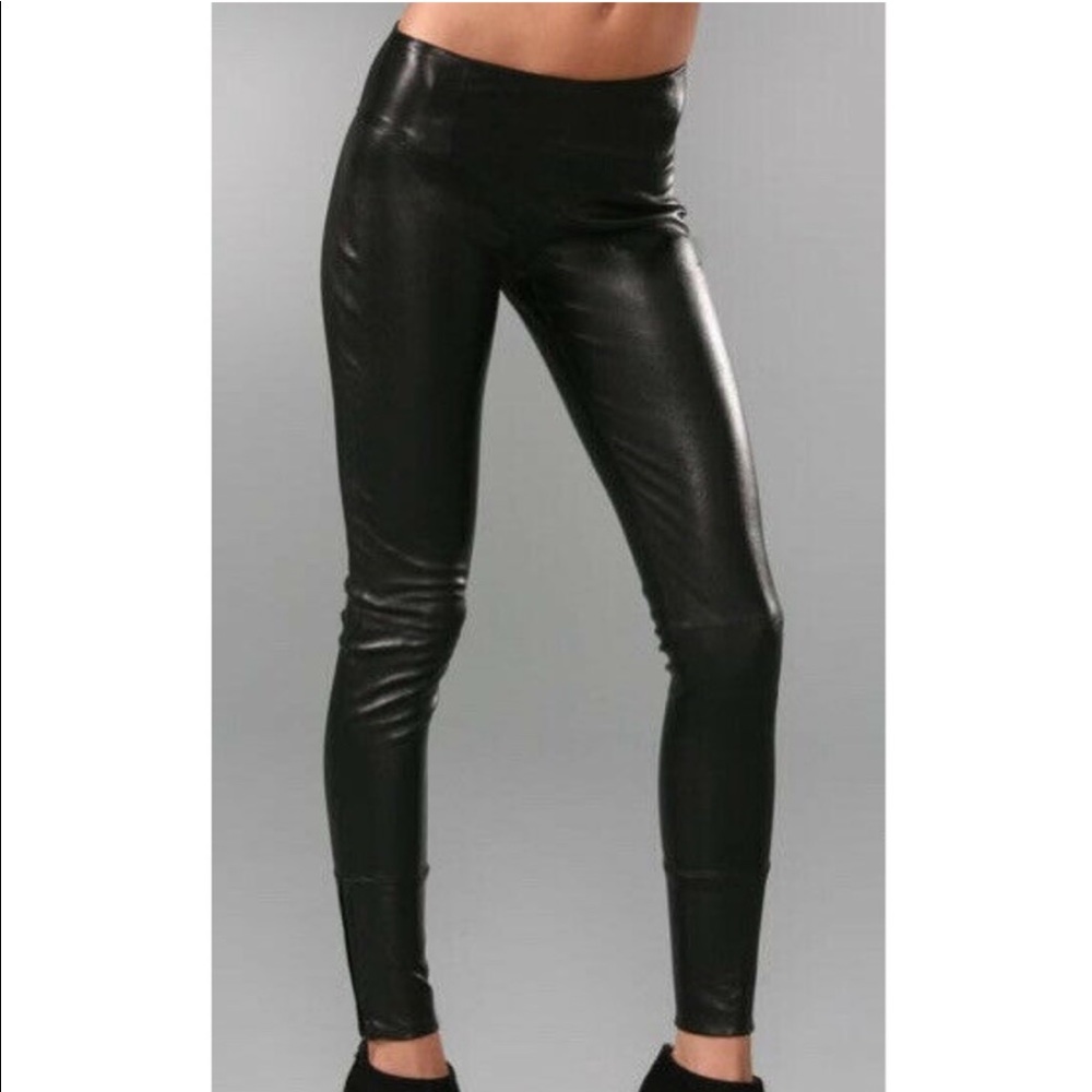 Kiki de Montparnasse 100% lambskin leather pants leggings black